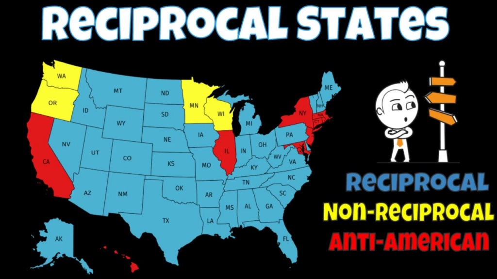 Florida Concealed Carry Reciprocity | How To Carry In 37 States - Florida Concealed Carry States Map