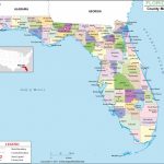 Florida County Map, Florida Counties, Counties In Florida   Where Is Pensacola Florida On A Map