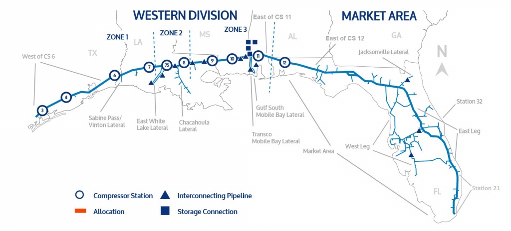 Florida Gas Transmission - Florida Natural Gas Map