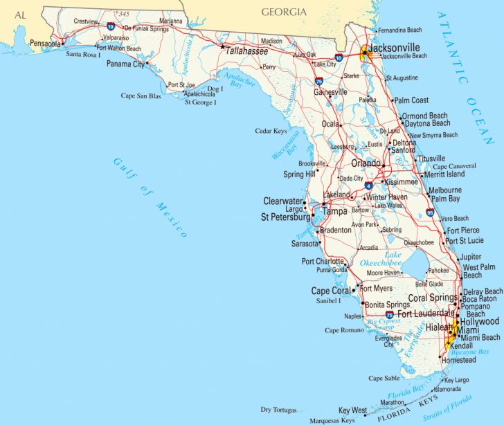 Florida Gulf Coast Towns Map