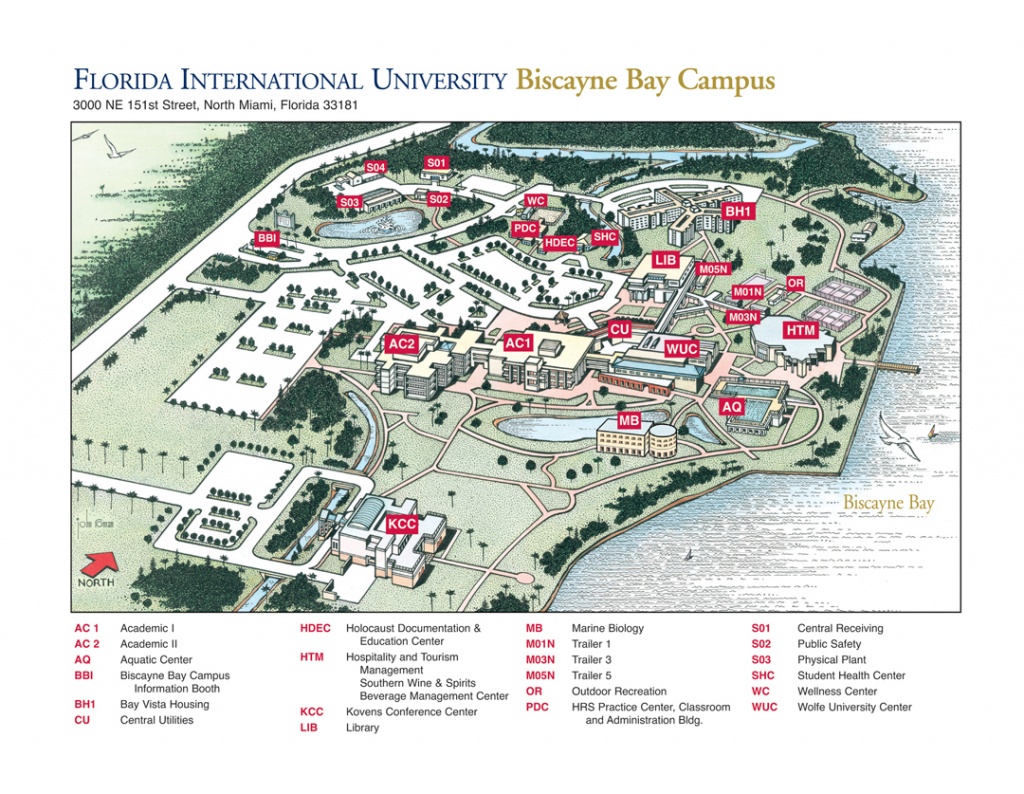 Florida International University At Biscayne Campus Map - Forida - Florida State University Map