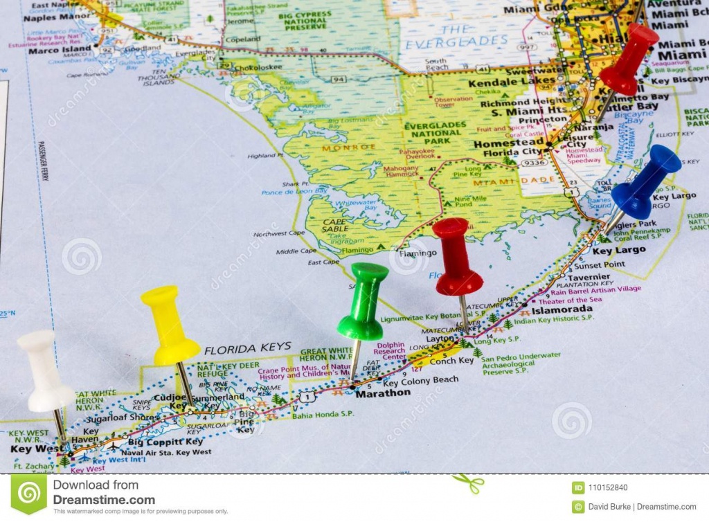 Florida Keys Miami Map Editorial Image. Image Of Miami - 110152840 - Florida Vacation Map