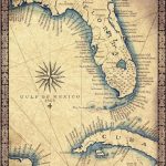 Florida Map Art Print C .1865 11 X 14 Hand Drawn | Etsy   Vintage Florida Maps For Sale