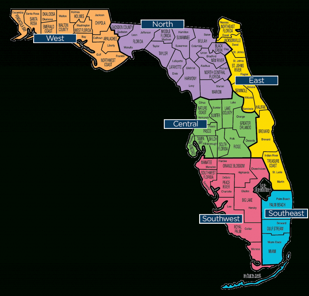 Florida Map Beaches - Map Of Florida Coast Beaches