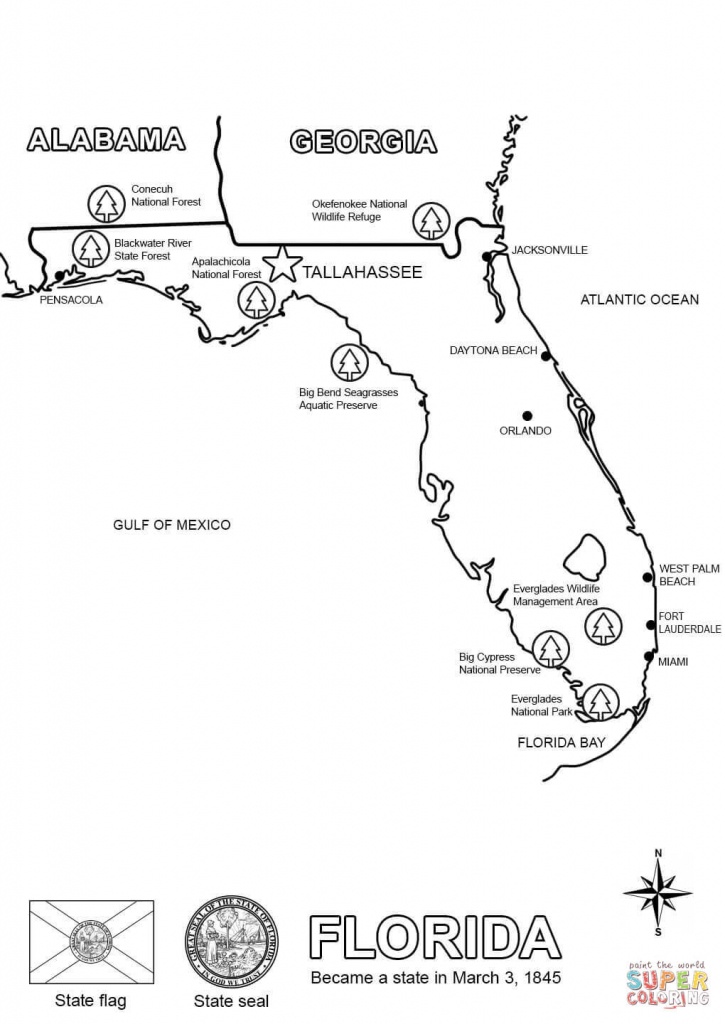 Florida State Map Printable