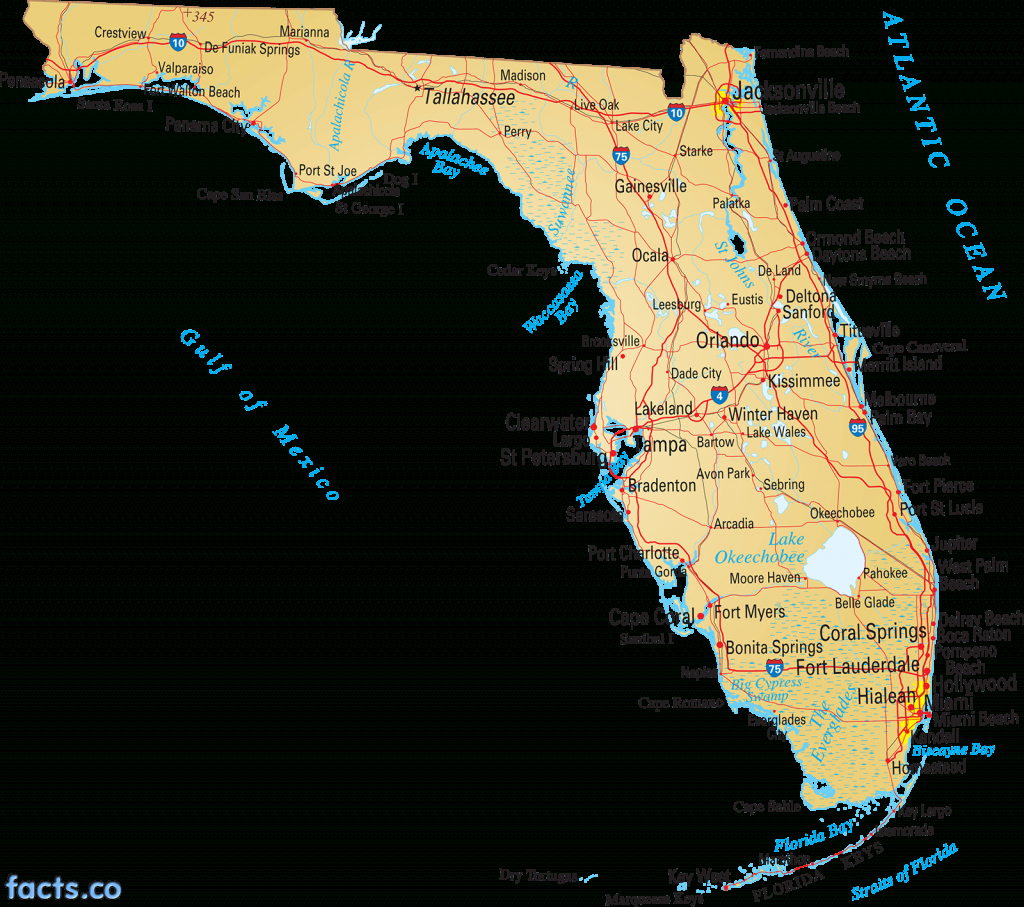 Florida Map - Downloadable Maps Of Florida - Florida City Map Outline