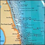Florida Map East Coast Cities   Map Of Florida East Coast