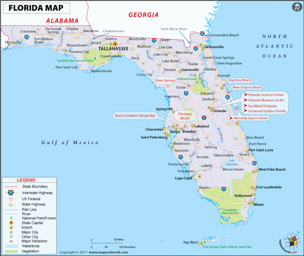 Florida Map | Map Of Florida (Fl), Usa | Florida Counties And Cities Map - Tallahassee On The Map Of Florida