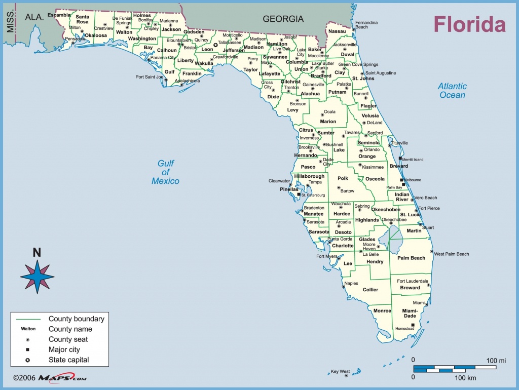 Florida Map With Counties - Lgq - I Want A Map Of Florida