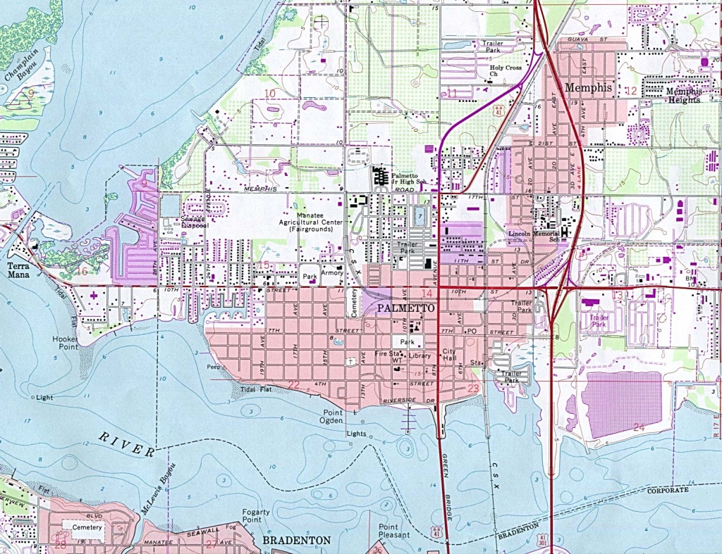 Florida Maps - Perry-Castañeda Map Collection - Ut Library Online - Palmetto Florida Map