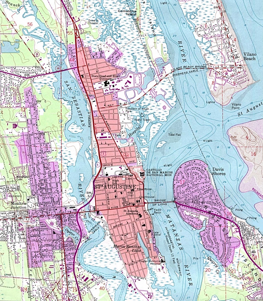 Florida Maps - Perry-Castañeda Map Collection - Ut Library Online - St Augustine Florida Map