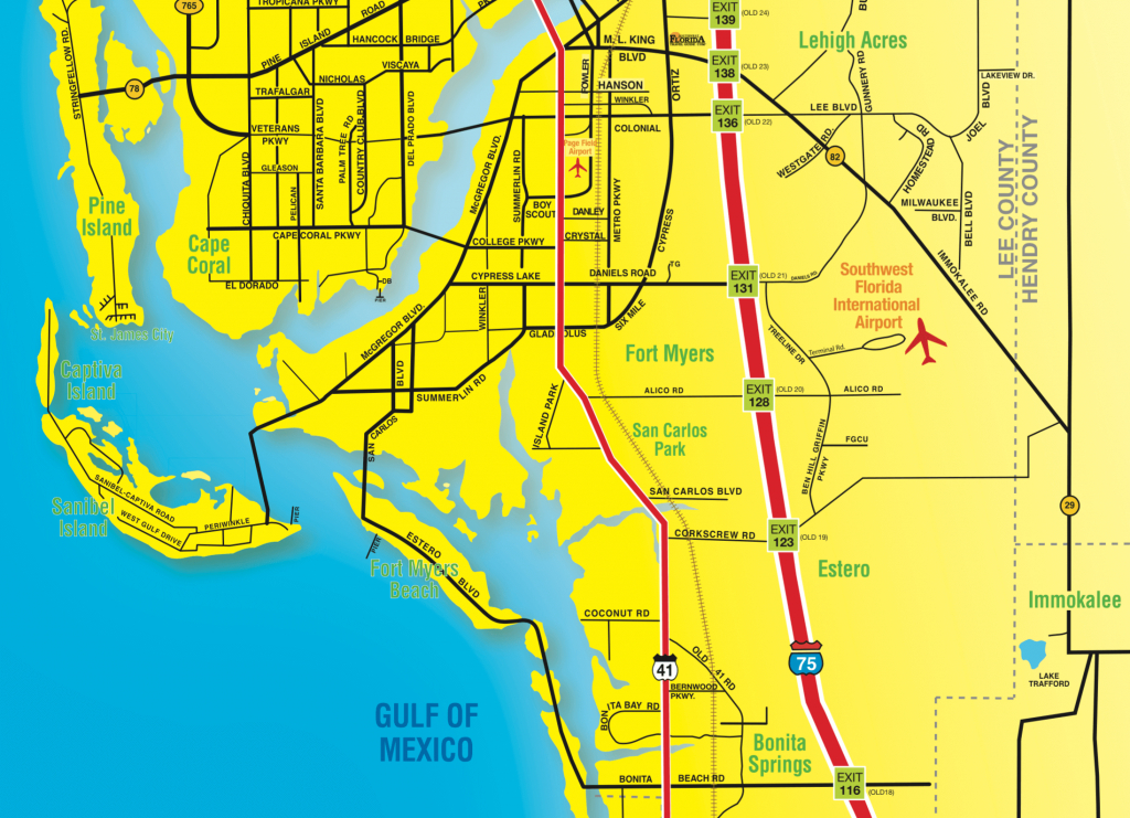 Florida Maps - Southwest Florida Travel - Bonita Beach Florida Map