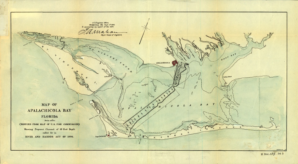 Florida Memory - Map Of Apalachicola Bay Florida, 1896 - Alligator Point Florida Map