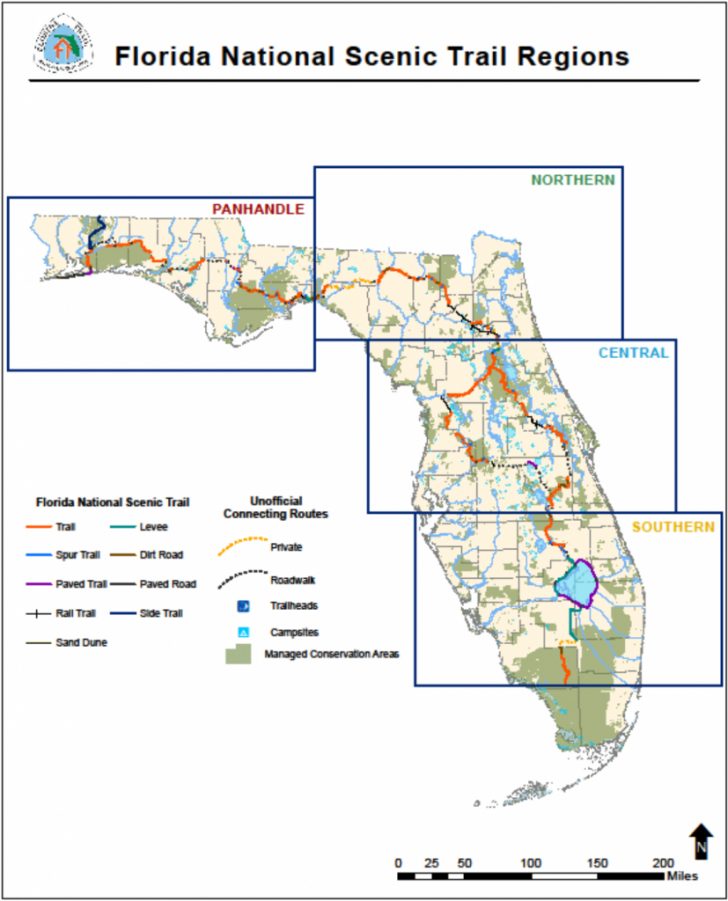 Florida Hiking Trails Map