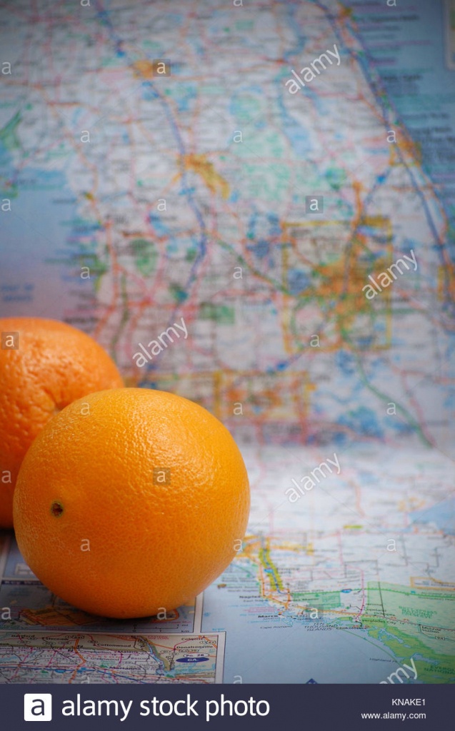 Florida Oranges Stock Photos &amp;amp; Florida Oranges Stock Images - Alamy - Where Are Oranges Grown In Florida Map