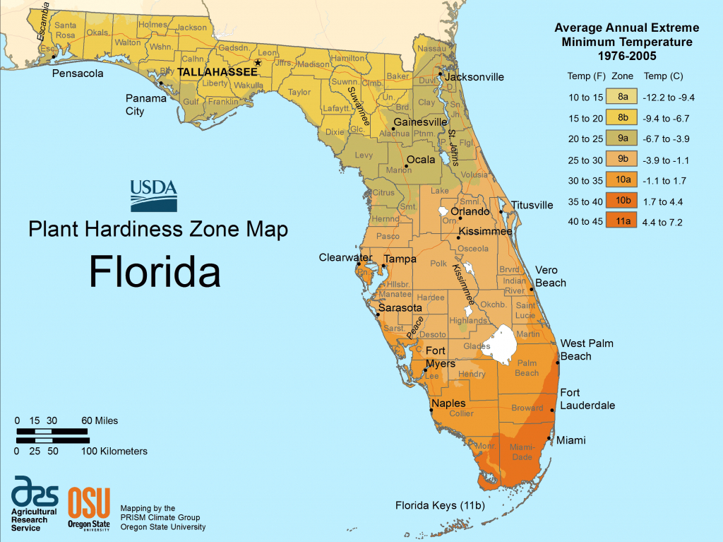 Florida Plant Hardiness Zone Map • Mapsof - Plant Zone Map Florida