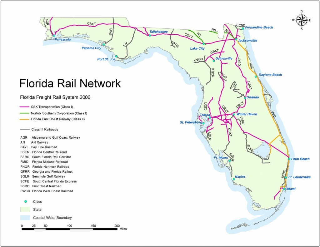 Florida Rail Map And Travel Information | Download Free Florida Rail Map - Florida Railroad Map