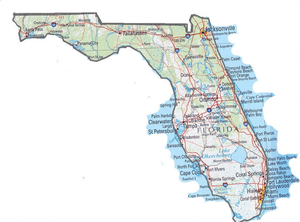 Florida State Map. Map Of Florida State | Vidiani | Maps Of All - Florida St Map