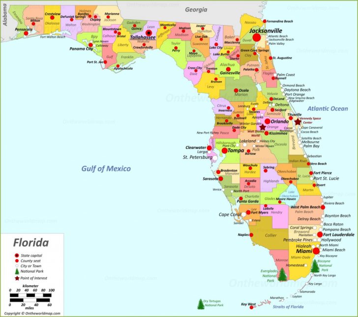 Map Of Florida Counties And Cities