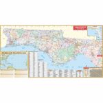 Florida State Northwest Regional Wall Map   The Map Shop   Florida Wall Map