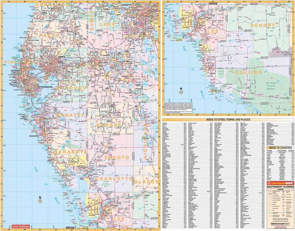 Florida State Southwest Regional Wall Map – Kappa Map Group - Map Of Southwest Florida