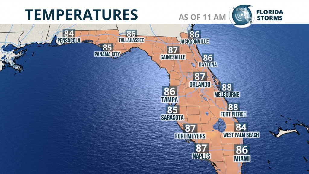 Florida Storms On Twitter: &amp;quot;heat Index #fl Update. Feels Like The - Florida Heat Index Map