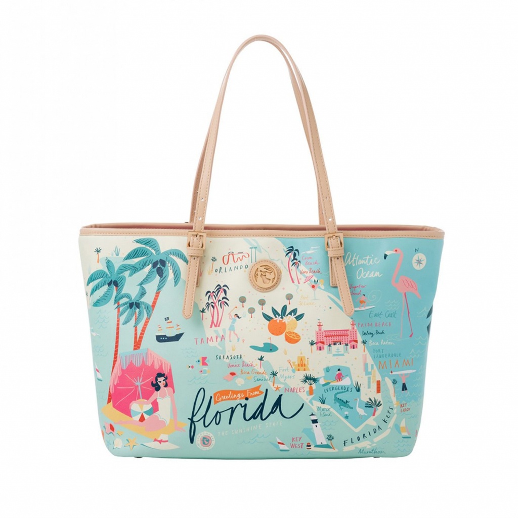 Florida Tote - Oh So Wittyspartina 449 $98.00 | Miscellaneous - Florida Map Purse