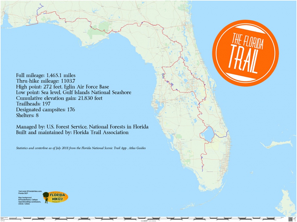 Florida Trail | Florida Hikes! - Belleview Florida Map