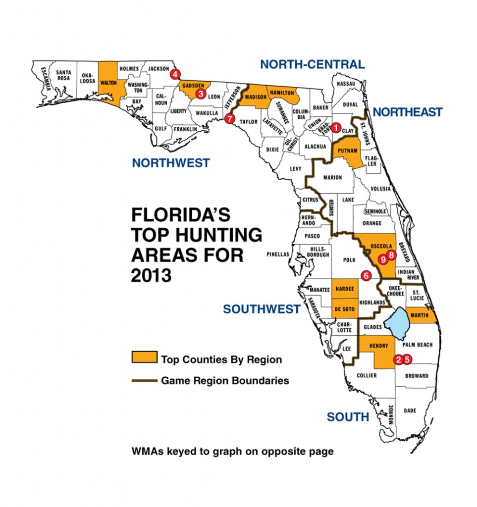 Florida Wild Hog Population Map Free Printable Maps