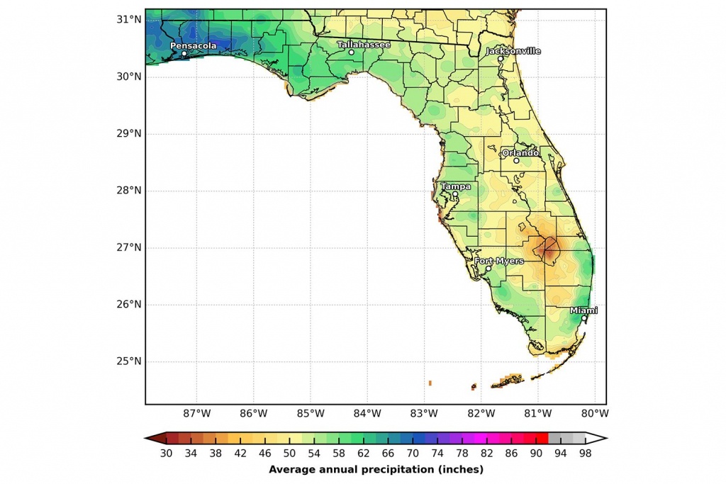 Florida&amp;#039;s Climate And Weather - Florida State Weather Map