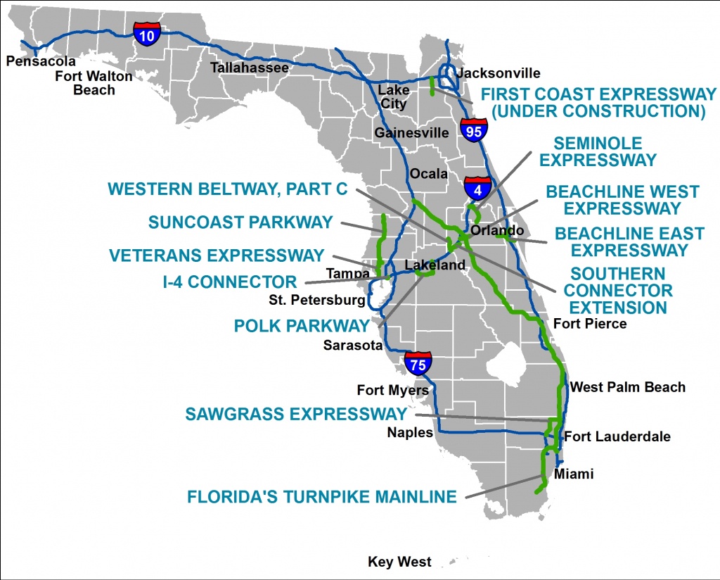 Florida&amp;#039;s Turnpike - The Less Stressway - Road Map Of Lake County Florida