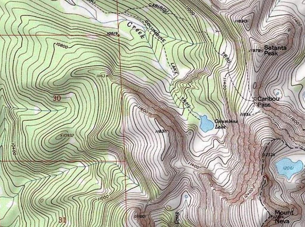 Topo Map Of Us