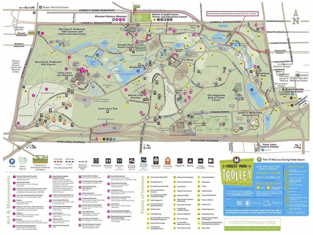 Forest Park Map (Click To Enlarge) | St. Louis Favorites | Forest - Forest Park St Louis Map Printable