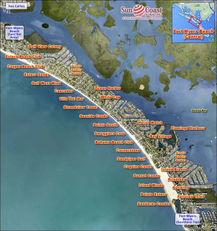 Estero Beach Florida Map