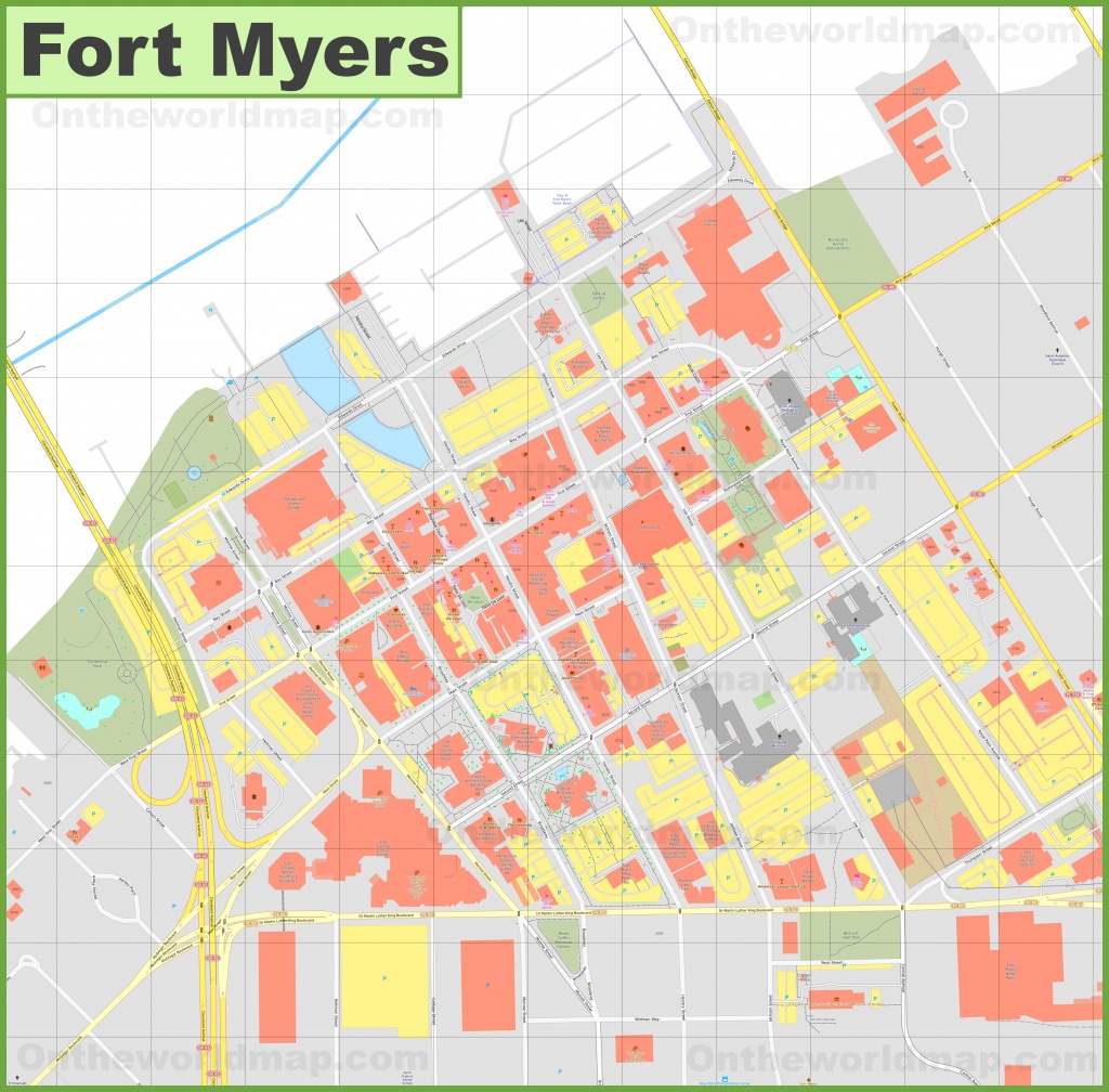 Fort Myers Downtown River District Map - Street Map Of Fort Myers Florida