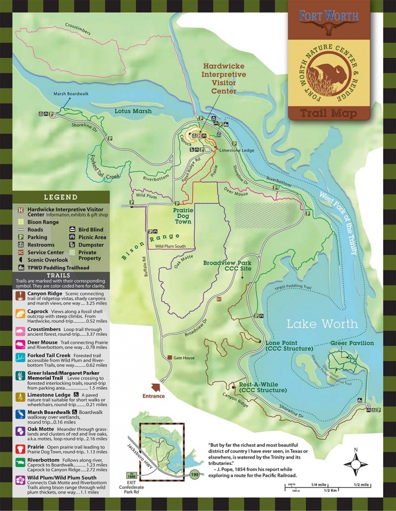 Fort Worth Nature Center &amp;amp; Refuge | Trails | Texas In 2019 | Fort - Texas Forts Trail Map