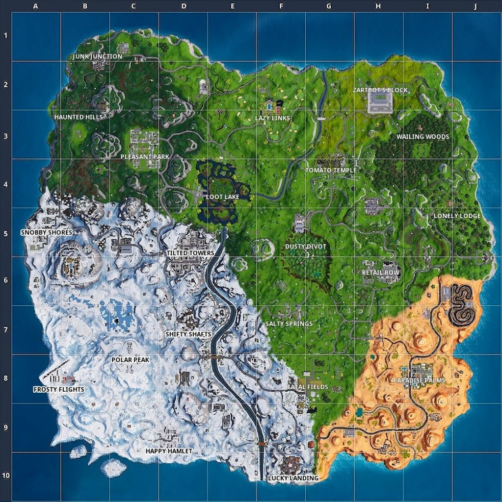 Fortnite Map Season 1 Vs Season 8 | Fortnite Cheat Free V Bucks - Printable Fortnite Map