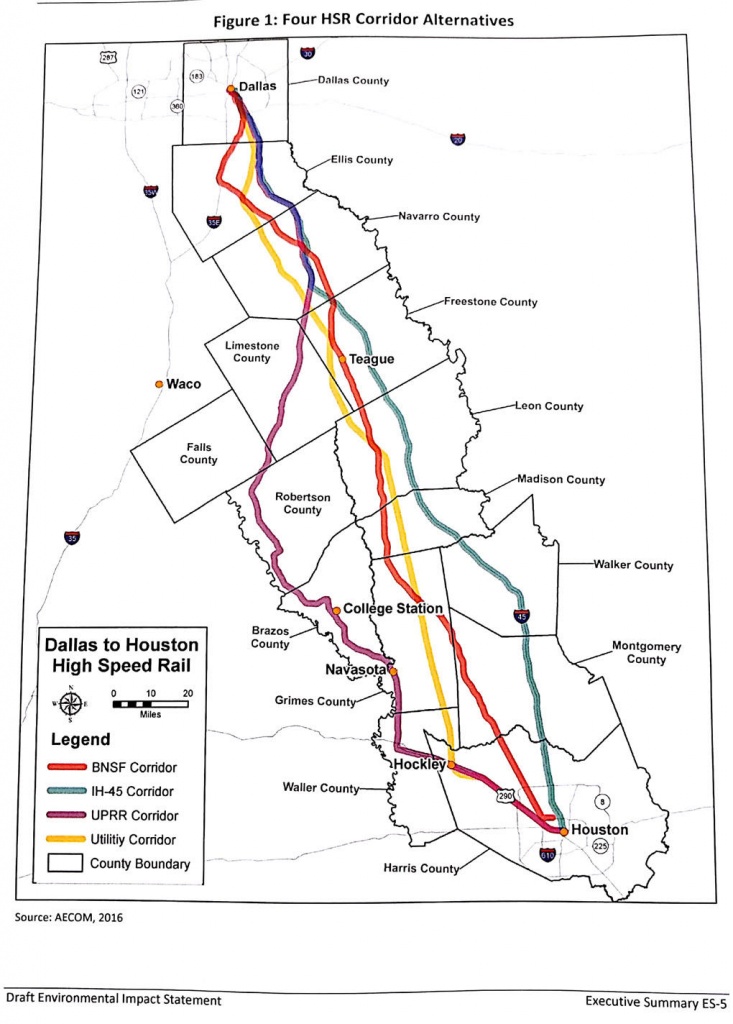 Fra Releases Environmental Impact Statement | News - Texas Bullet Train Route Map