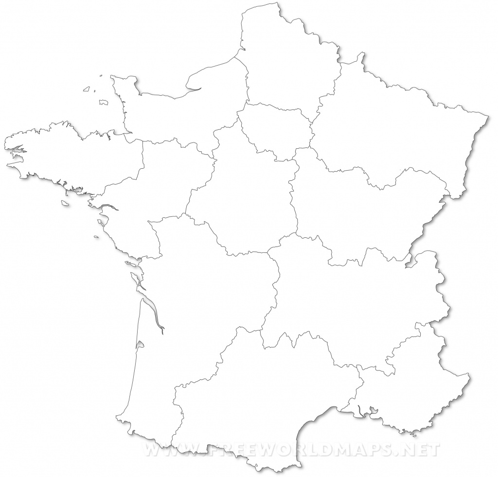 France Political Map - Map Of France Outline Printable