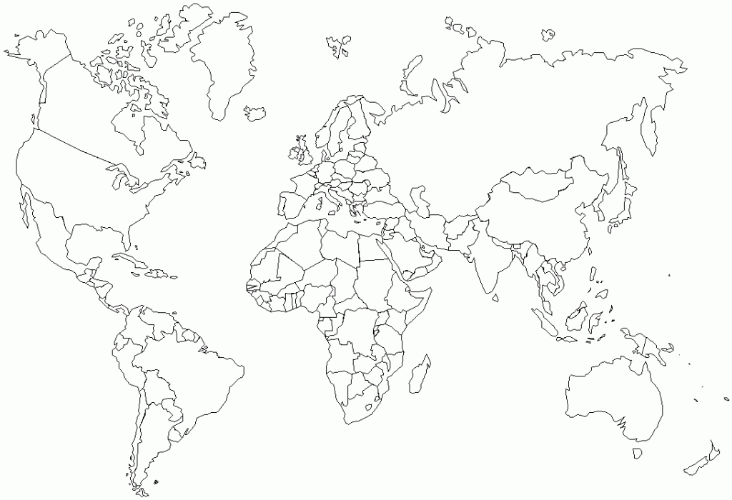 Free Atlas, Outline Maps, Globes And Maps Of The World - Blank World Map Countries Printable