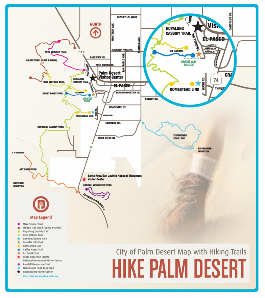 Free Hiking Maps For Palm Desert &amp;amp; Palm Springs | Bucket List - Where Is Palm Desert California Map