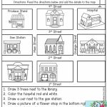 Free Map Skills Worksheets Math Worksheets Free Printable Following   Community Map For Kids Printable