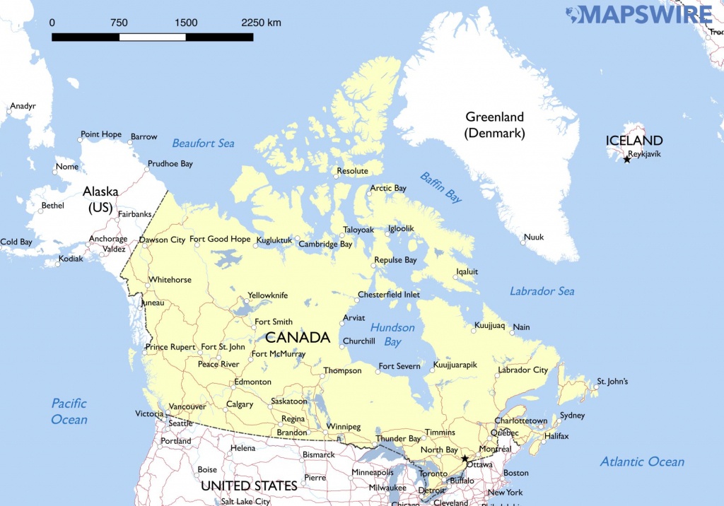 Free Maps Of Canada – Mapswire - Free Printable Map Of Canada