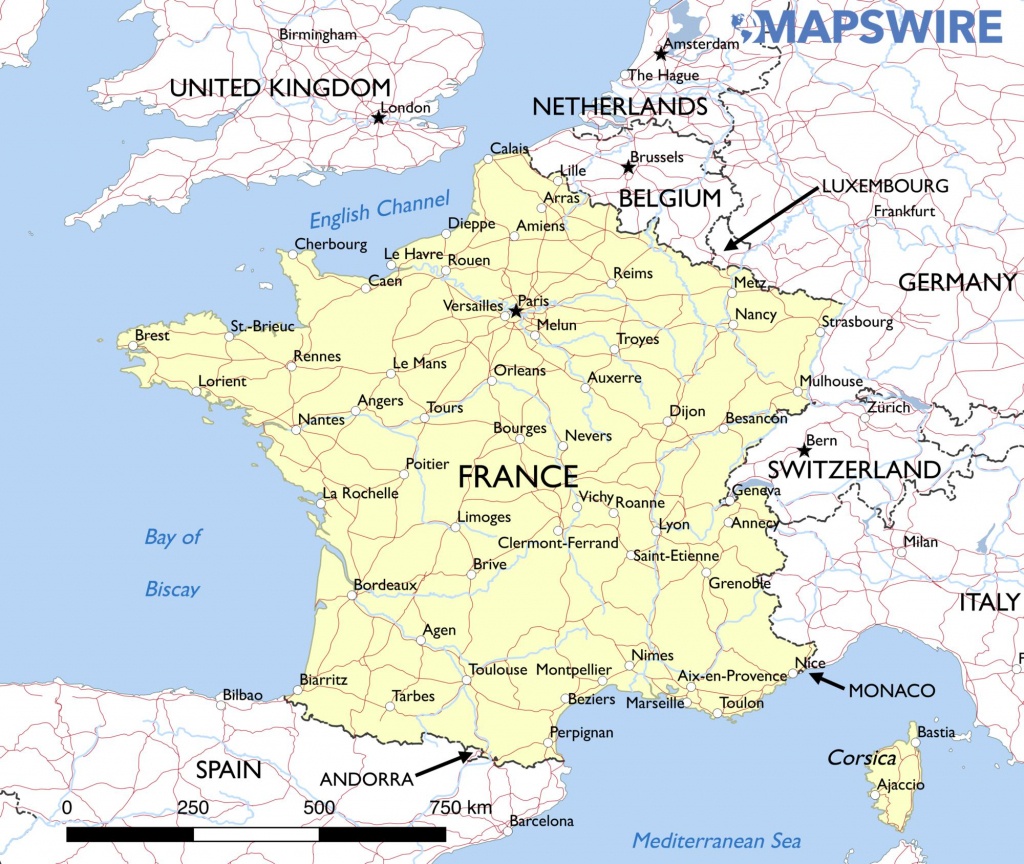 Free Maps Of France – Mapswire - Printable Map Of