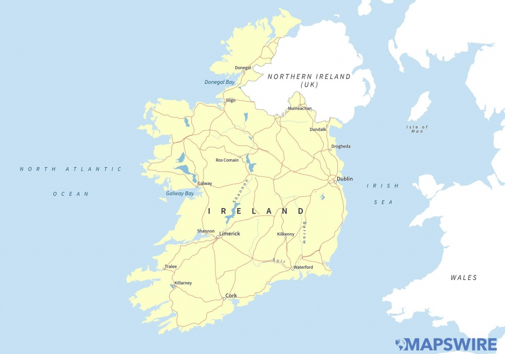 Free Maps Of Ireland – Mapswire - Printable Map Of Ireland