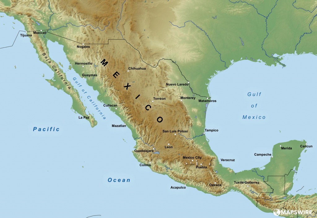 Free Maps Of Mexico – Mapswire - Free Printable Map Of Mexico