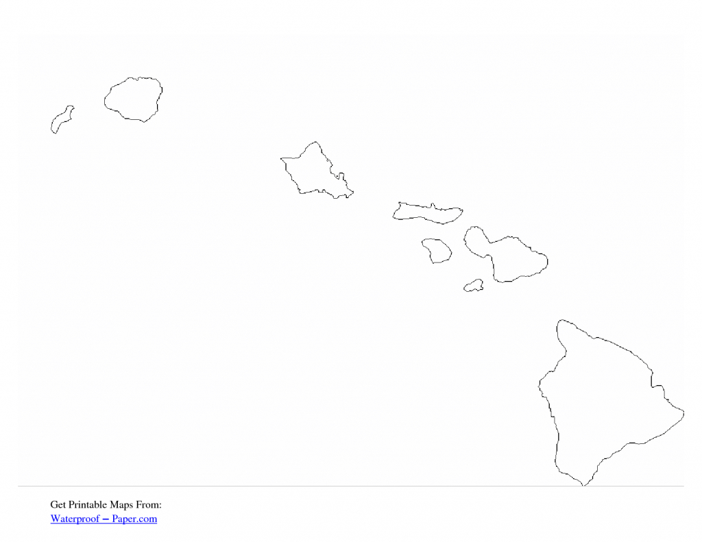 Free Printable Hawaii Outline Map | Co Op In 2019 | Hawaii, Free - Printable Map Of Hawaii