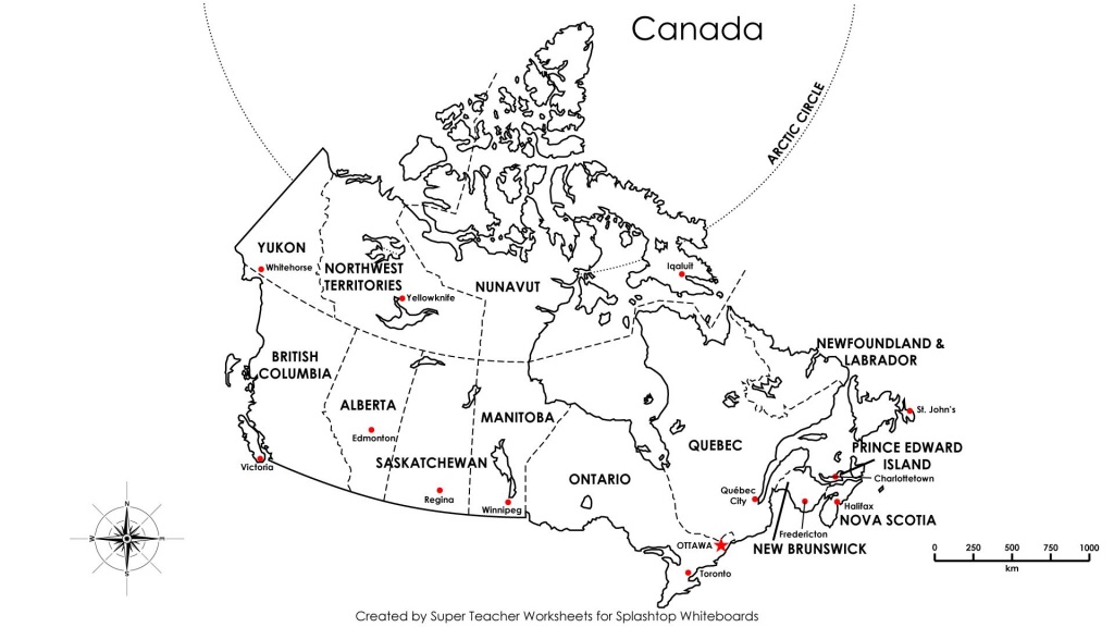 Free Printable Map Canada Provinces Capitals - Google Search - Free Printable Map Of Canada Worksheet