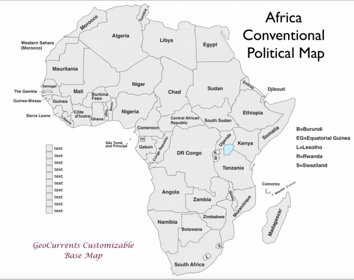 Free Printable Political Map Of Africa