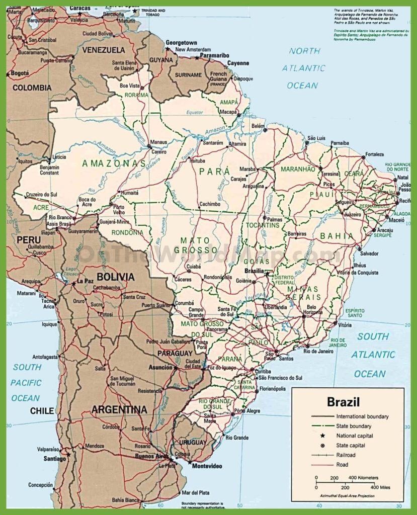 Free Printable Map Of Brazil | Mir-Mitino - Free Printable Map Of Brazil